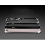 Wholesale iPhone 7 Plus Aluminum Design Ring Holder Stand Case (Black)